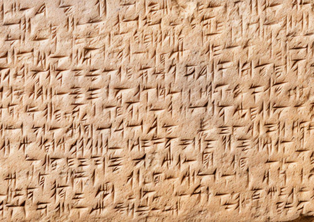 Escritura cuneiforme sobre arcilla