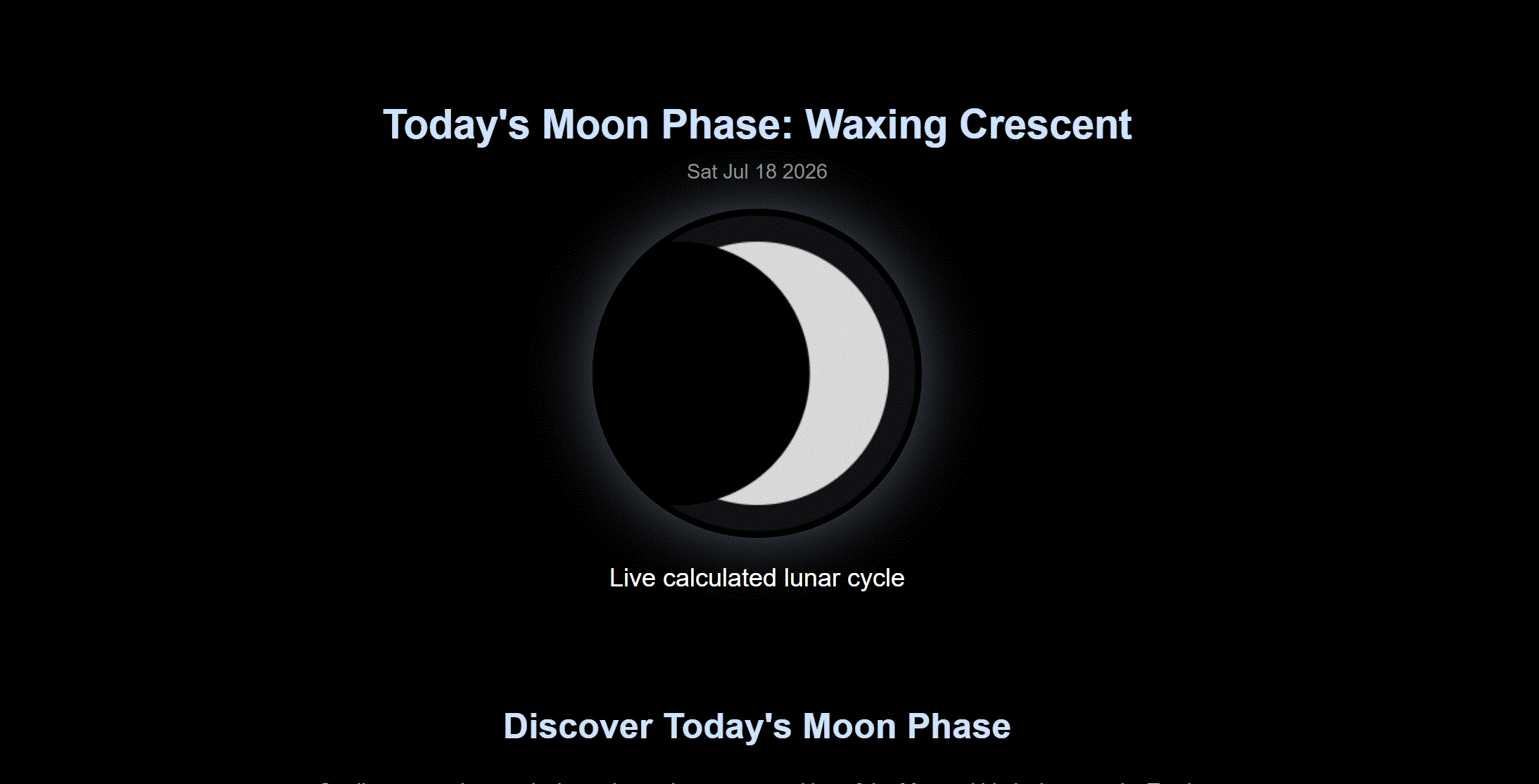 Interactive Moon Phase Visualization