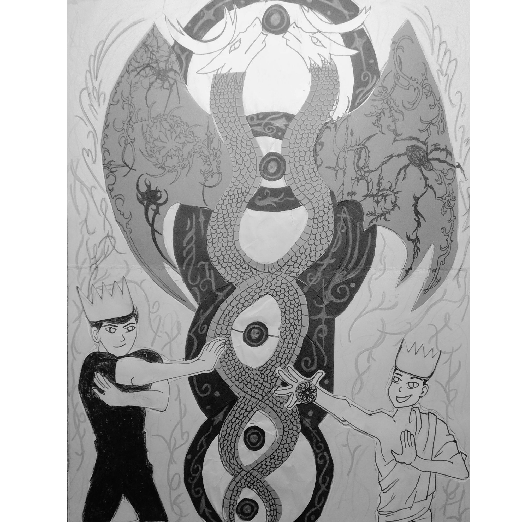 Ilustración introductoria en blanco y negro